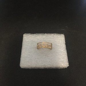 Golden cross stainless steel ring - Size 8.5